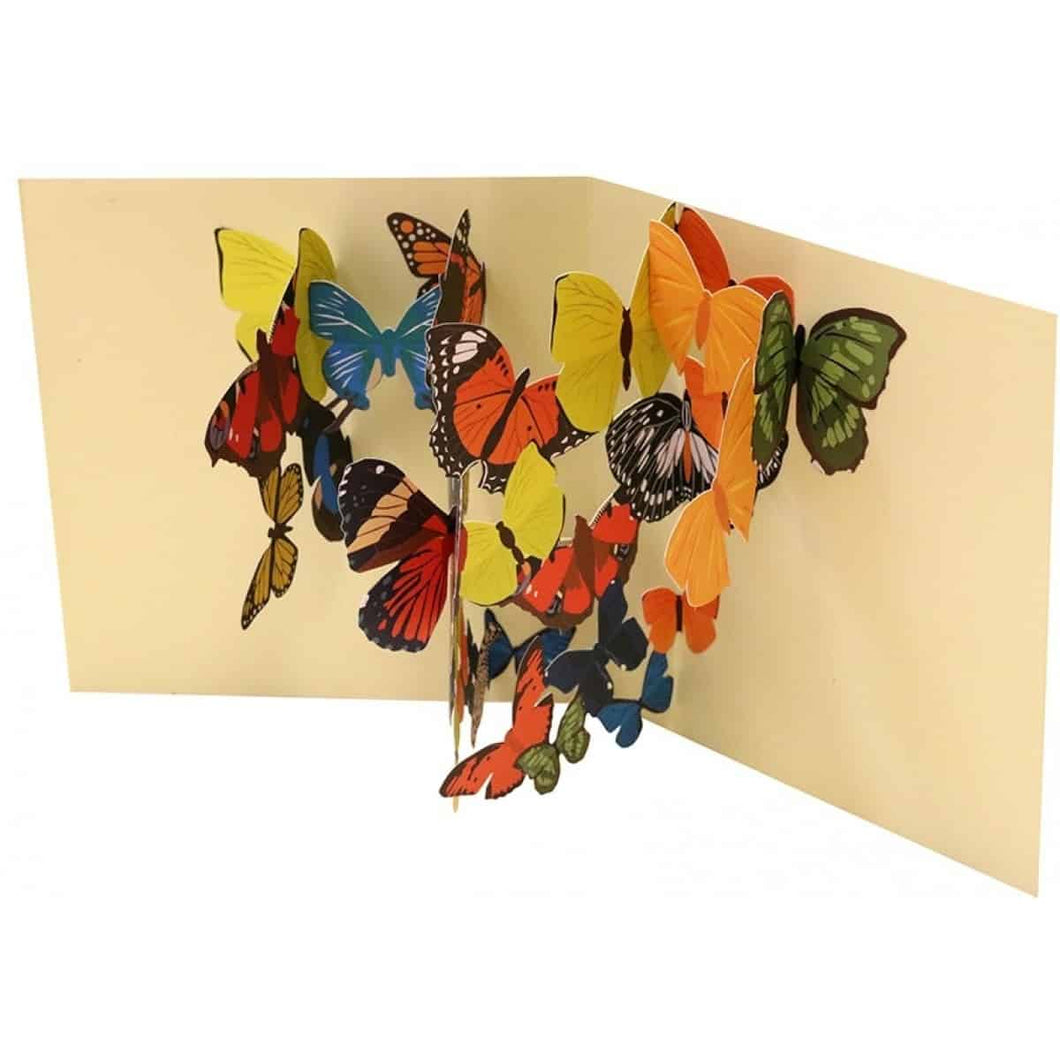 Pop-up kort med sommerfugle