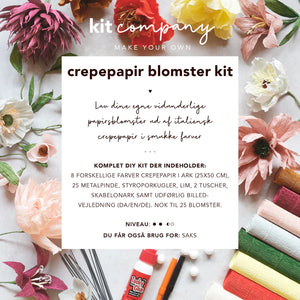 Kit Company - Crepe Papir Blomster Kit