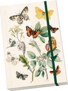 Notesbog med elastik- sommerfugle